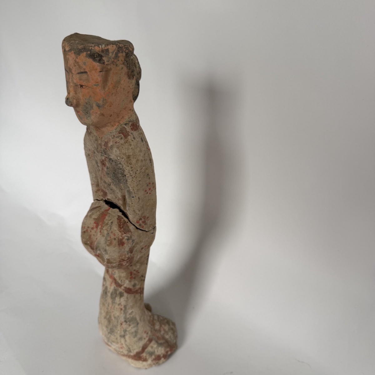 Polychrome Terracotta Statue Of A Han Court Lady -photo-2