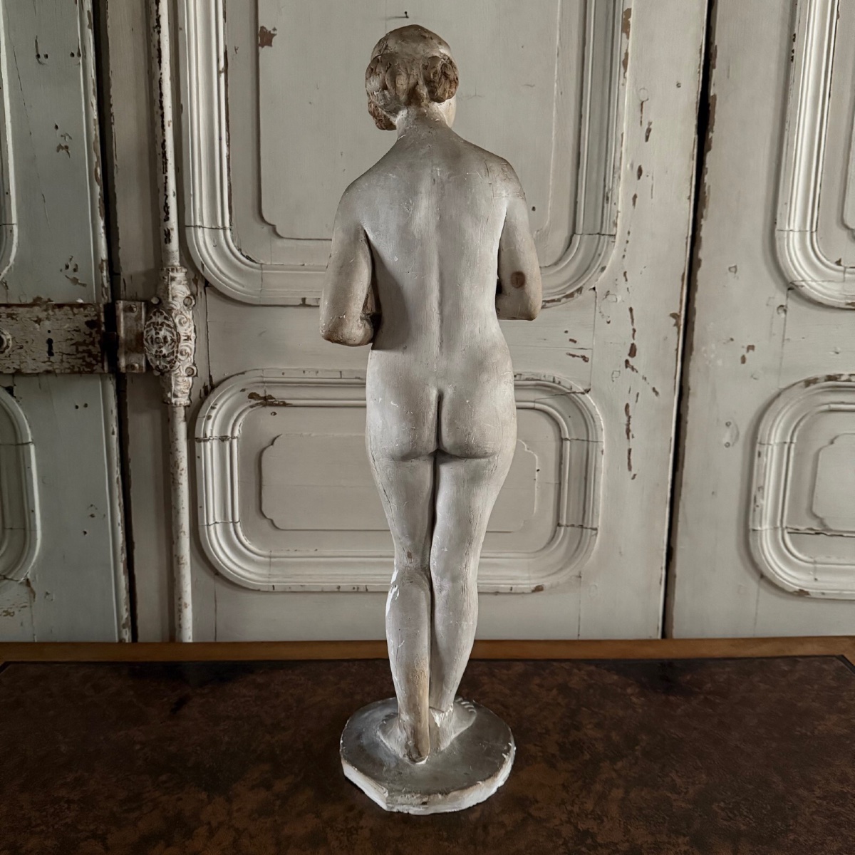 Statue plâtre d'atelier Charles Filleul sujet féminin coffret XXe-photo-4