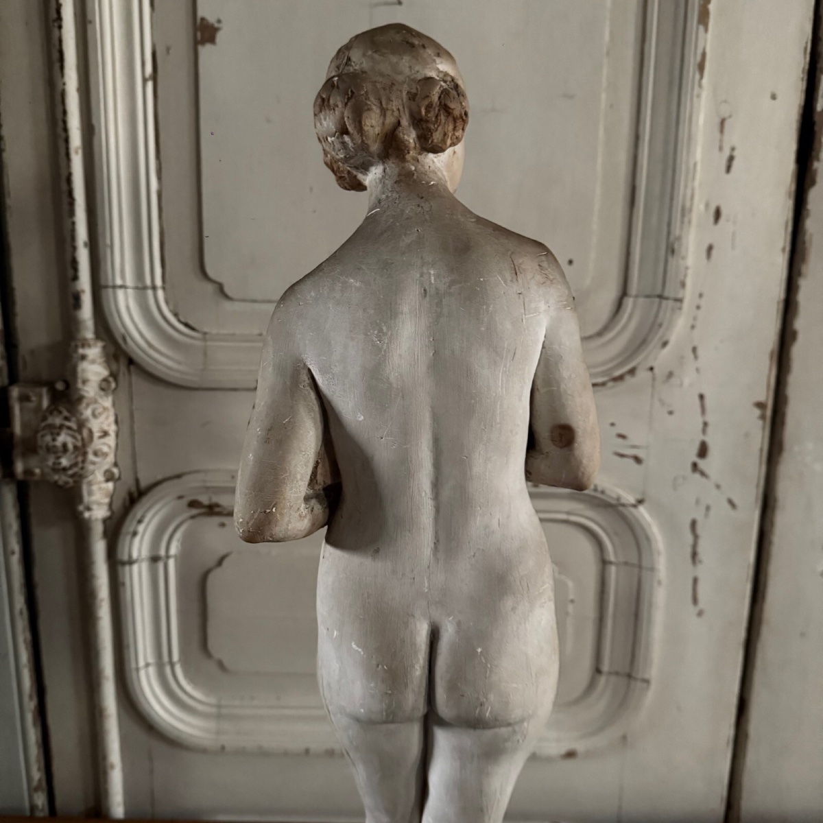 Statue plâtre d'atelier Charles Filleul sujet féminin coffret XXe-photo-6