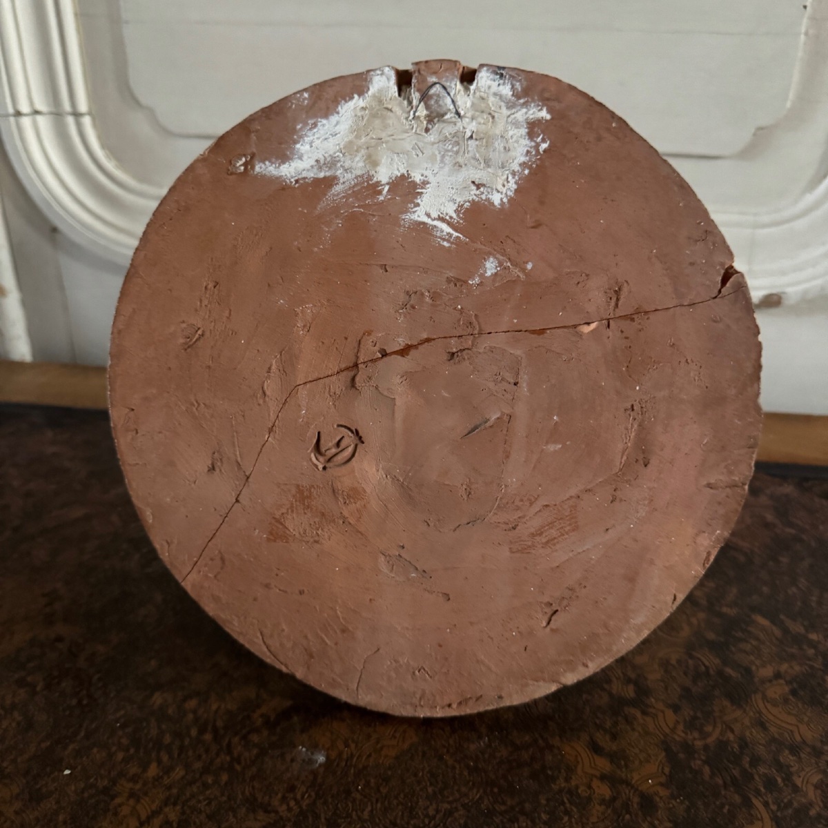 Médaillon en terre cuite par Charles Filleul travail d'atelier XXe -photo-3