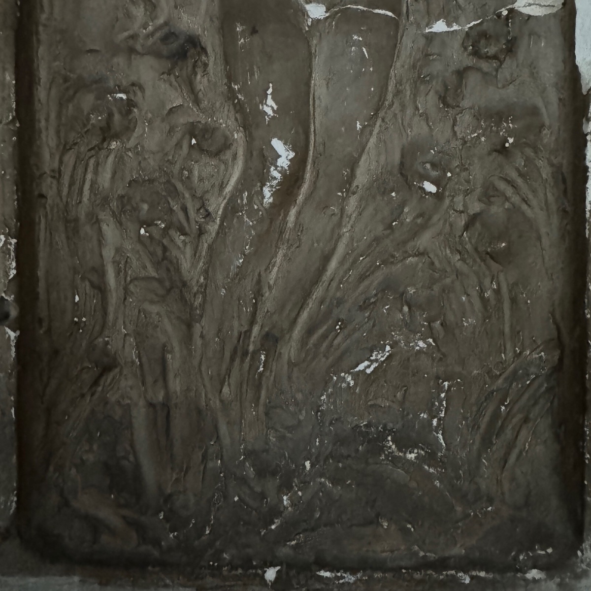 Bas-relief d'atelier en plâtre Charles Filleul représentant une nymphe -photo-3