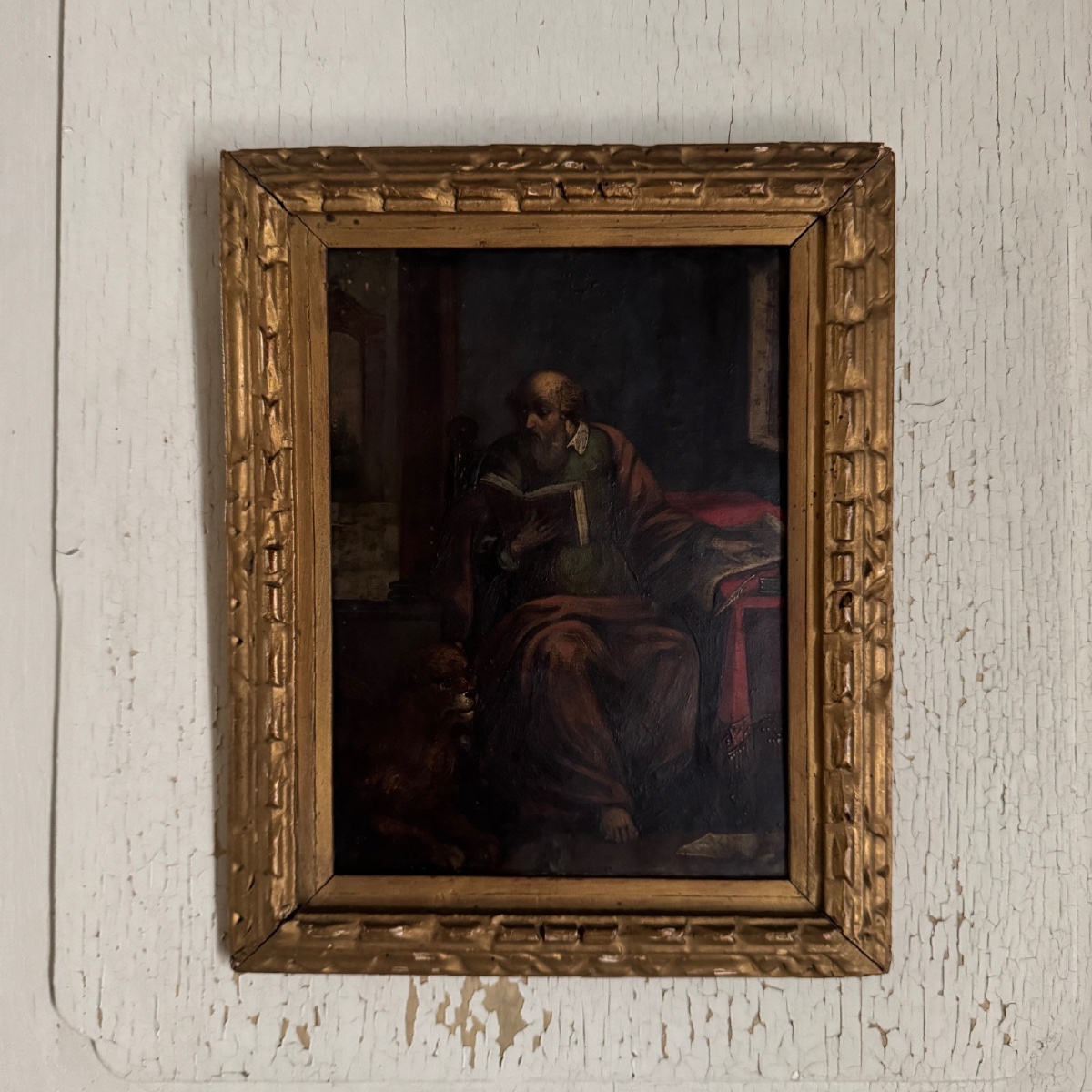 17th-century Oil On Copper Depicting Saint Jerome-photo-2