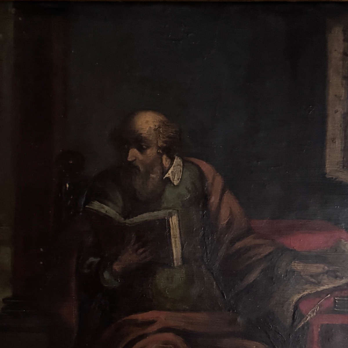 17th-century Oil On Copper Depicting Saint Jerome-photo-2