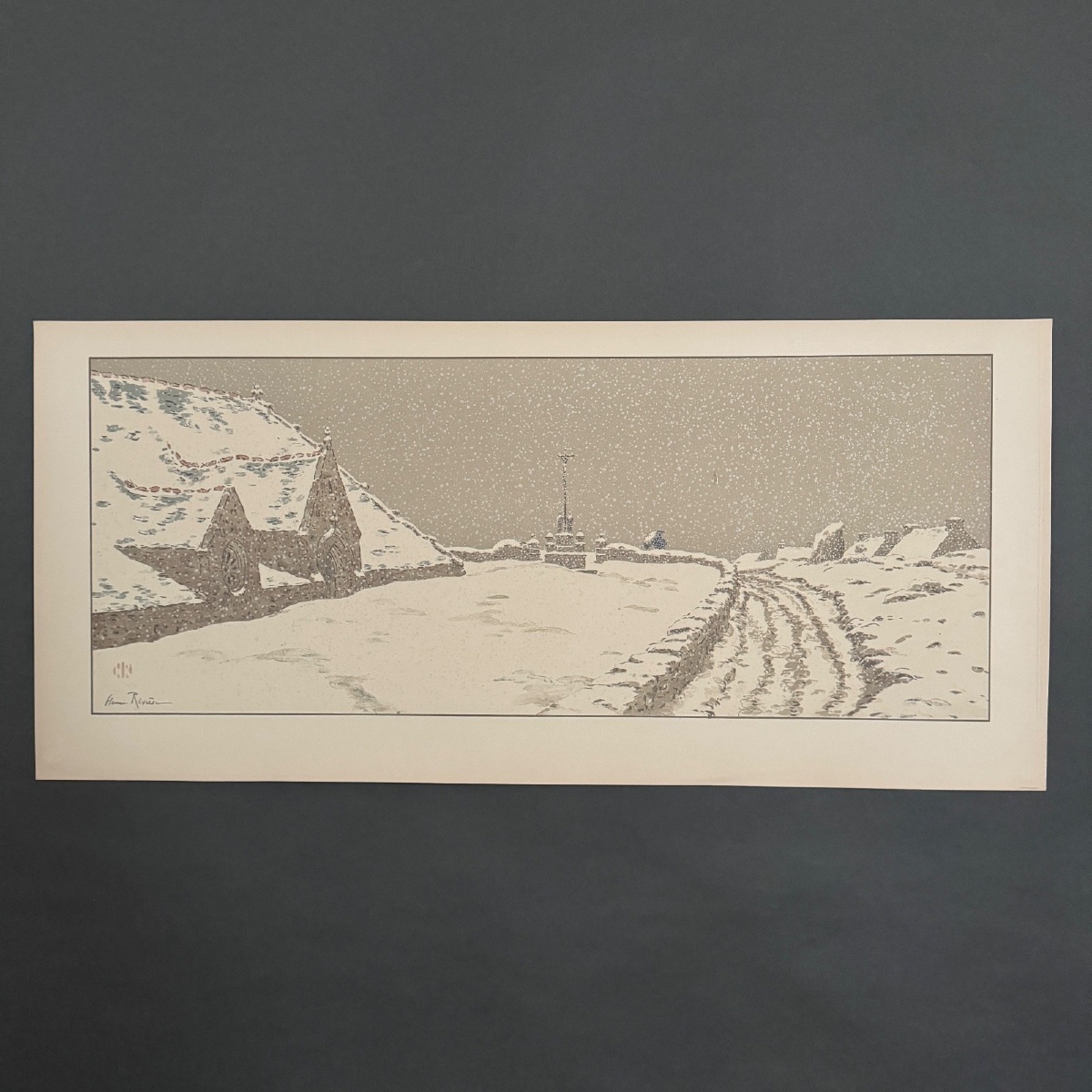 Lithographie par Henri Rivière La Féérie des Heures - La Neige-photo-2