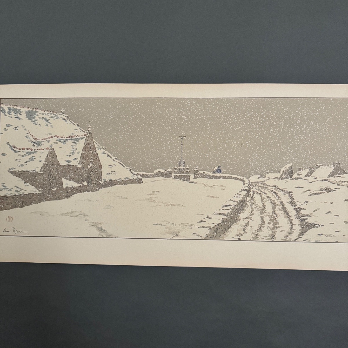 Lithographie par Henri Rivière La Féérie des Heures - La Neige-photo-3