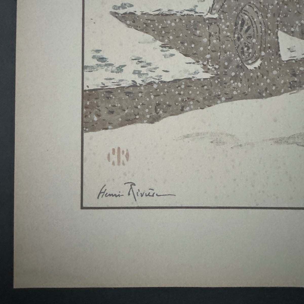 Lithographie par Henri Rivière La Féérie des Heures - La Neige-photo-2