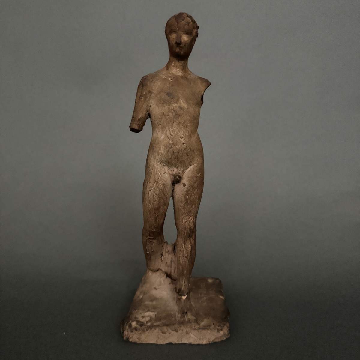 Plâtre d'atelier par Charles Filleul sujet masculin à l'Antique-photo-2