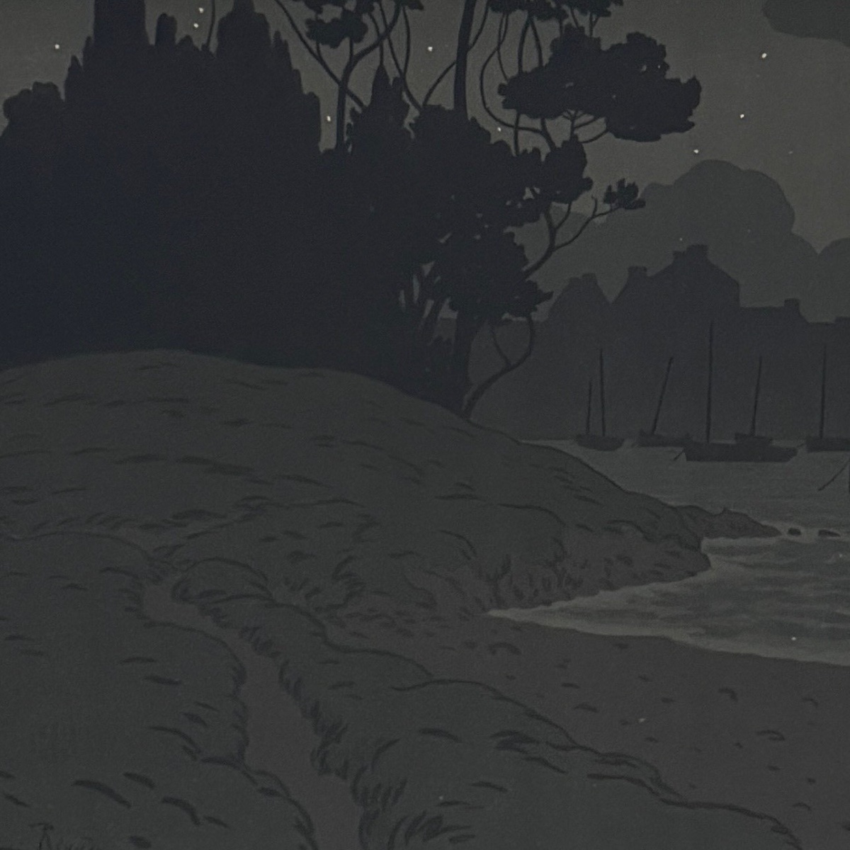 Lithograph By Henri Rivière, *la Féérie Des Heures*—*la Nuit*-photo-1