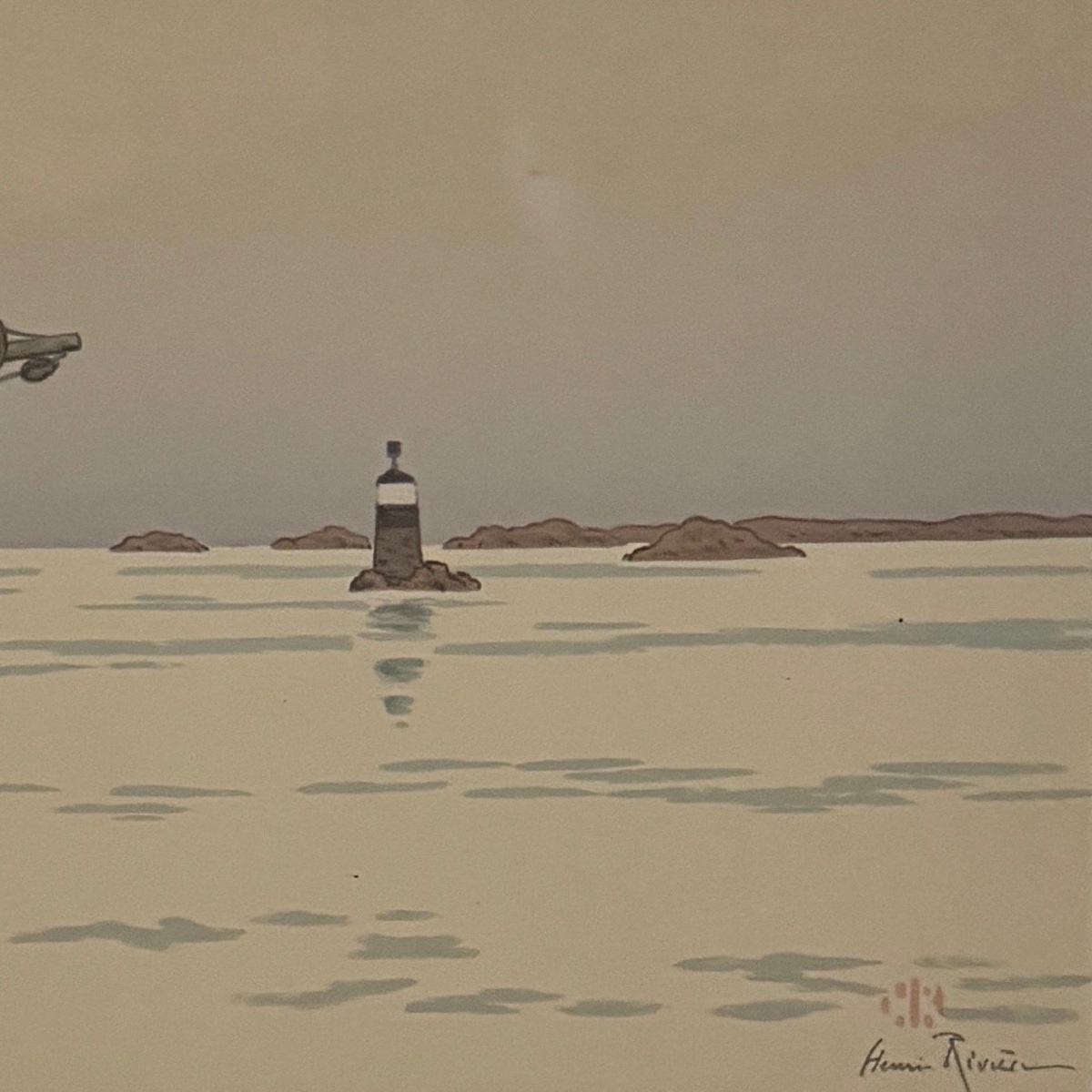 Lithographie par Henri Rivière La Féérie des Heures - Le Calme plat-photo-1