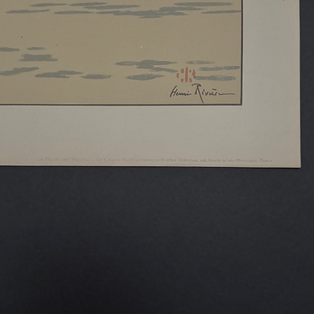 Lithographie par Henri Rivière La Féérie des Heures - Le Calme plat-photo-2