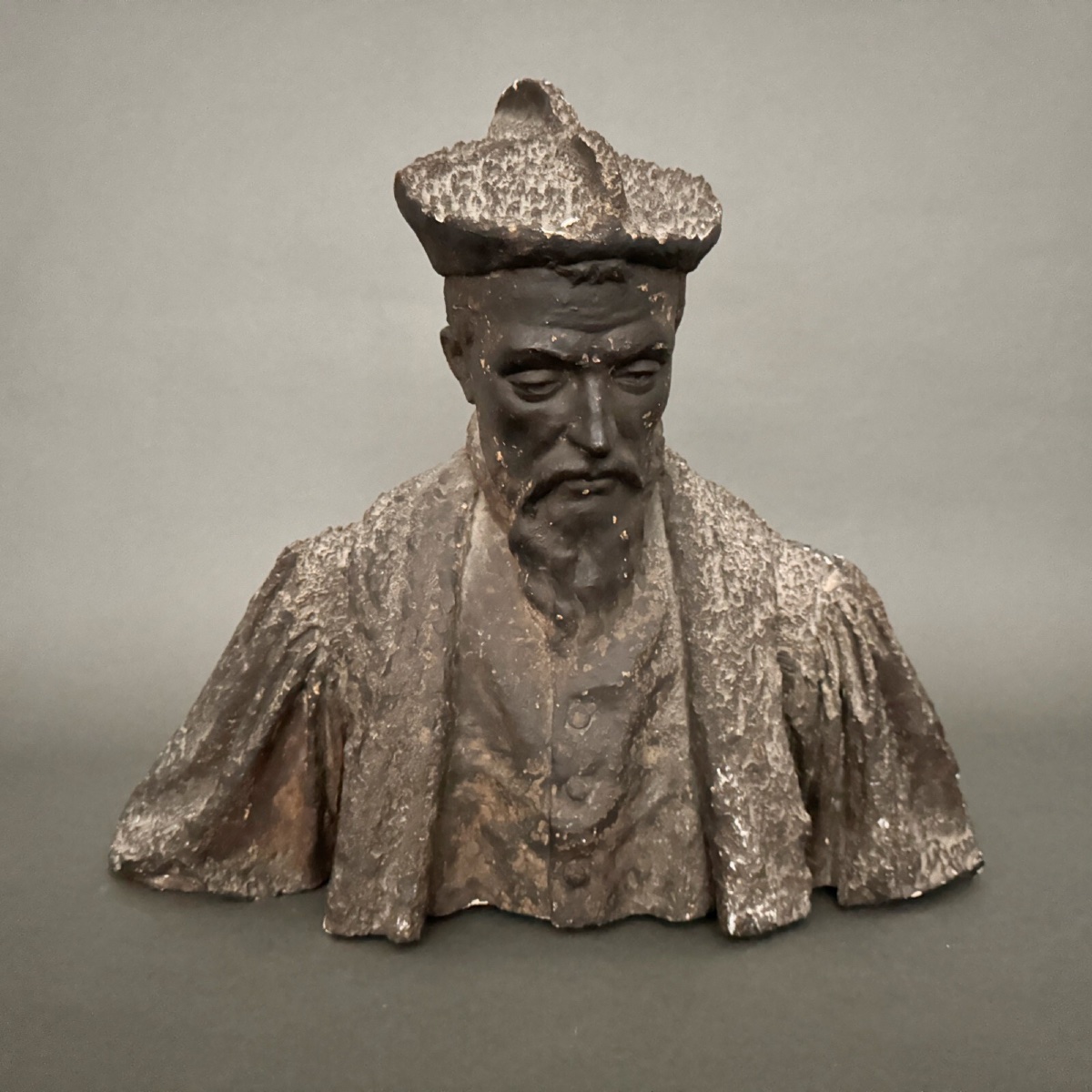 Plaster Sculpture By Charles Filleul: Bust Of A Renaissance Man 