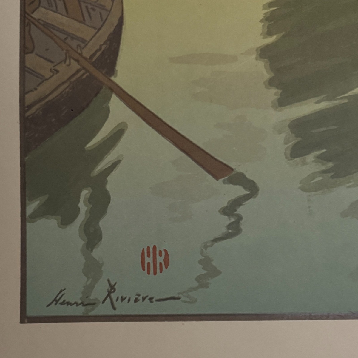 Lithographie par Henri Rivière - Le Coucher de Soleil -photo-1