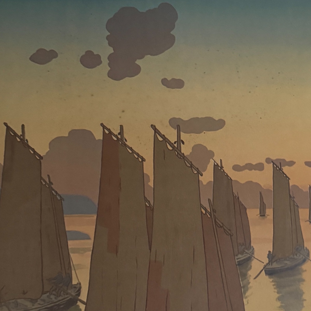 Lithographie par Henri Rivière - Le Coucher de Soleil -photo-2