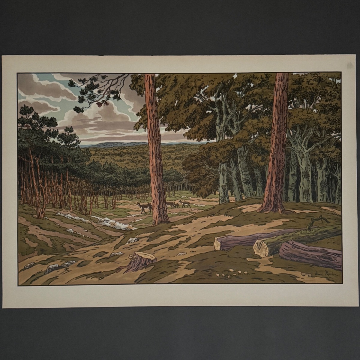 Lithograph By Henri Rivière, *aspects Of Nature*—*the Forest* -photo-2