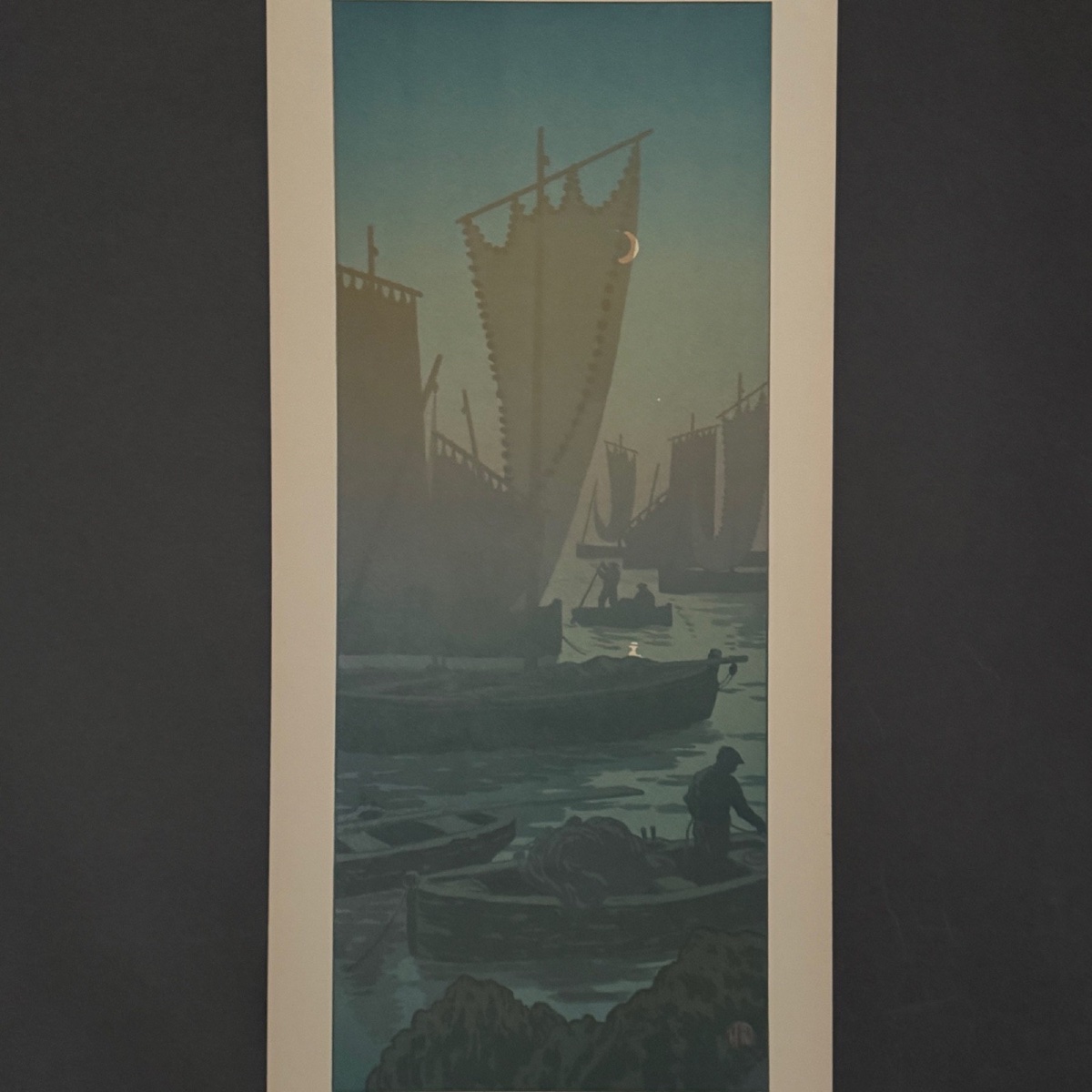 Lithographie par Henri Rivière La Féérie des Heures Le Premier Quartier -photo-3