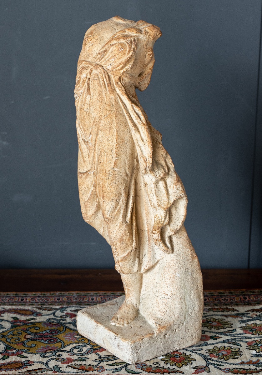 Statue Of A Female Dancer In The Classical Style, Sculpted By Michel Caryl, Provence -photo-3