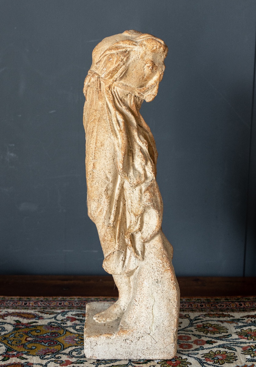 Statue Of A Female Dancer In The Classical Style, Sculpted By Michel Caryl, Provence -photo-4