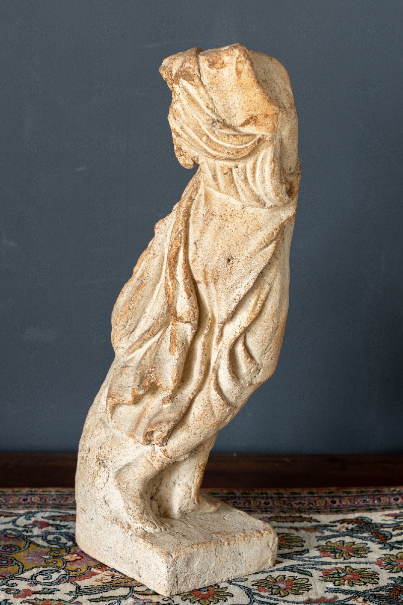 Statue Of A Female Dancer In The Classical Style, Sculpted By Michel Caryl, Provence -photo-2