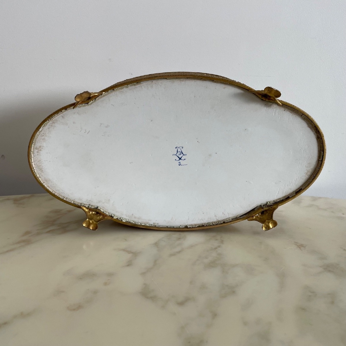 Sèvres Porcelain Planter With Bronze Mount, 19th Century, Louis XVI Style-photo-4
