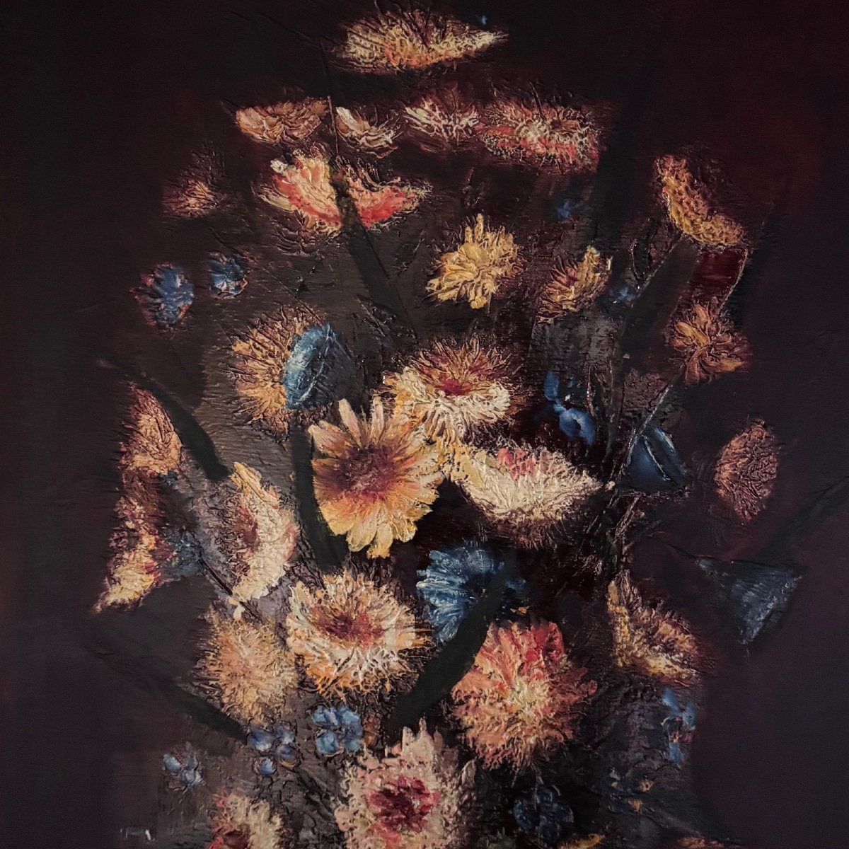 Still Life With Flowers By Raymond-jean Bizet, 20th Century -photo-2