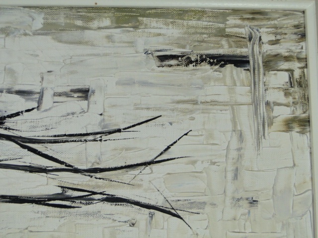 Oil On Canvas, Abstract Composition, 1960, Signed "dinness"-photo-4