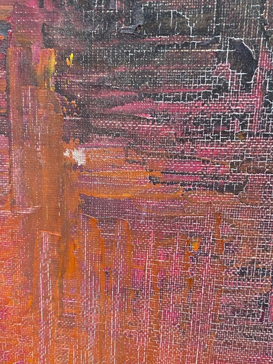 Oil On Panel, Signed Composition By Lione S. Bouteille, 1960-photo-3