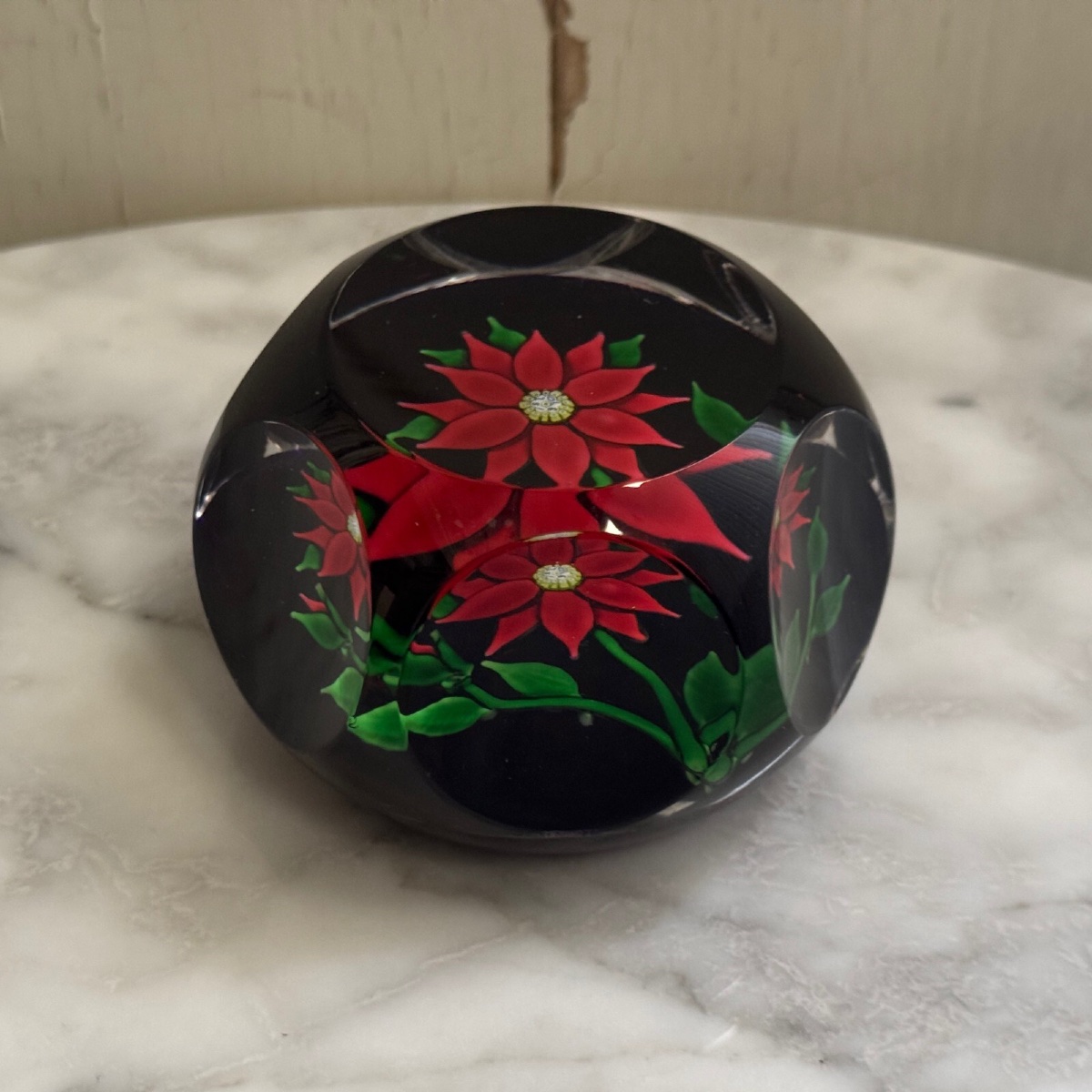 Saint-louis Faceted Crystal Paperweight Or Inkwell, Model Sl 1970