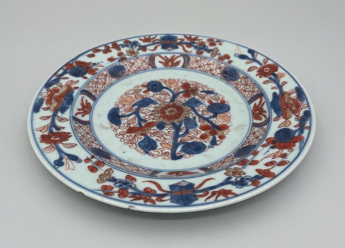 Imari Porcelain Plate With A Floral Design From Japan-photo-4