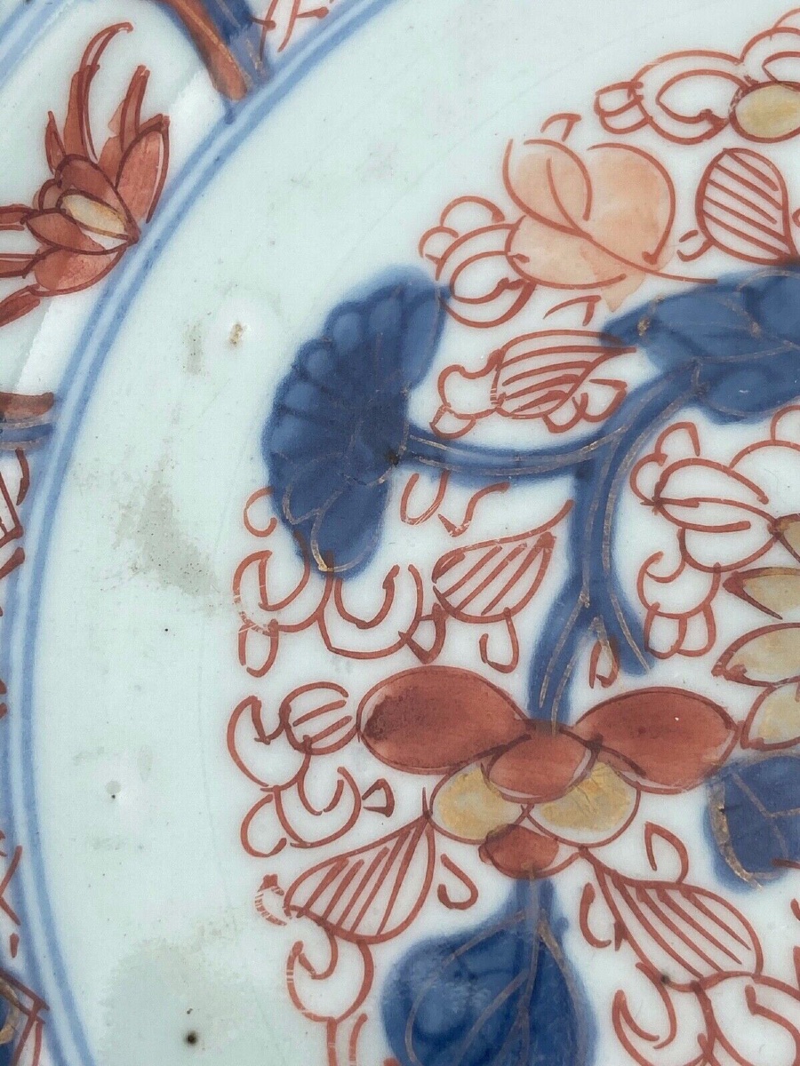Imari Porcelain Plate With A Floral Design From Japan-photo-8
