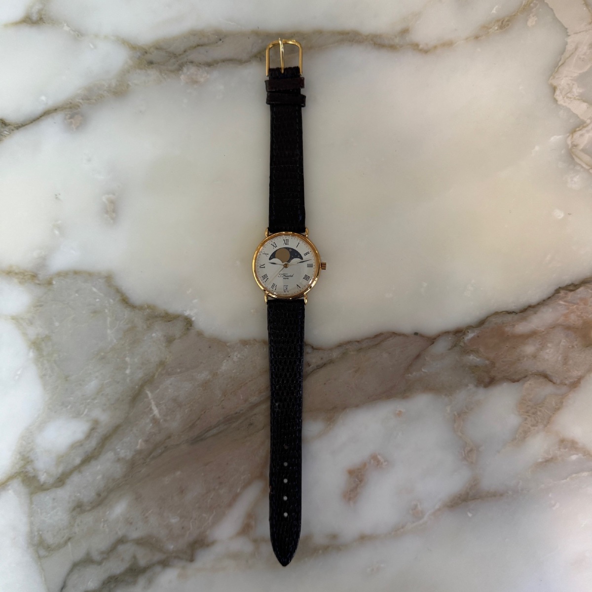 Montre J. Frésard Paris avec ciel étoilé doré et bleu -photo-2