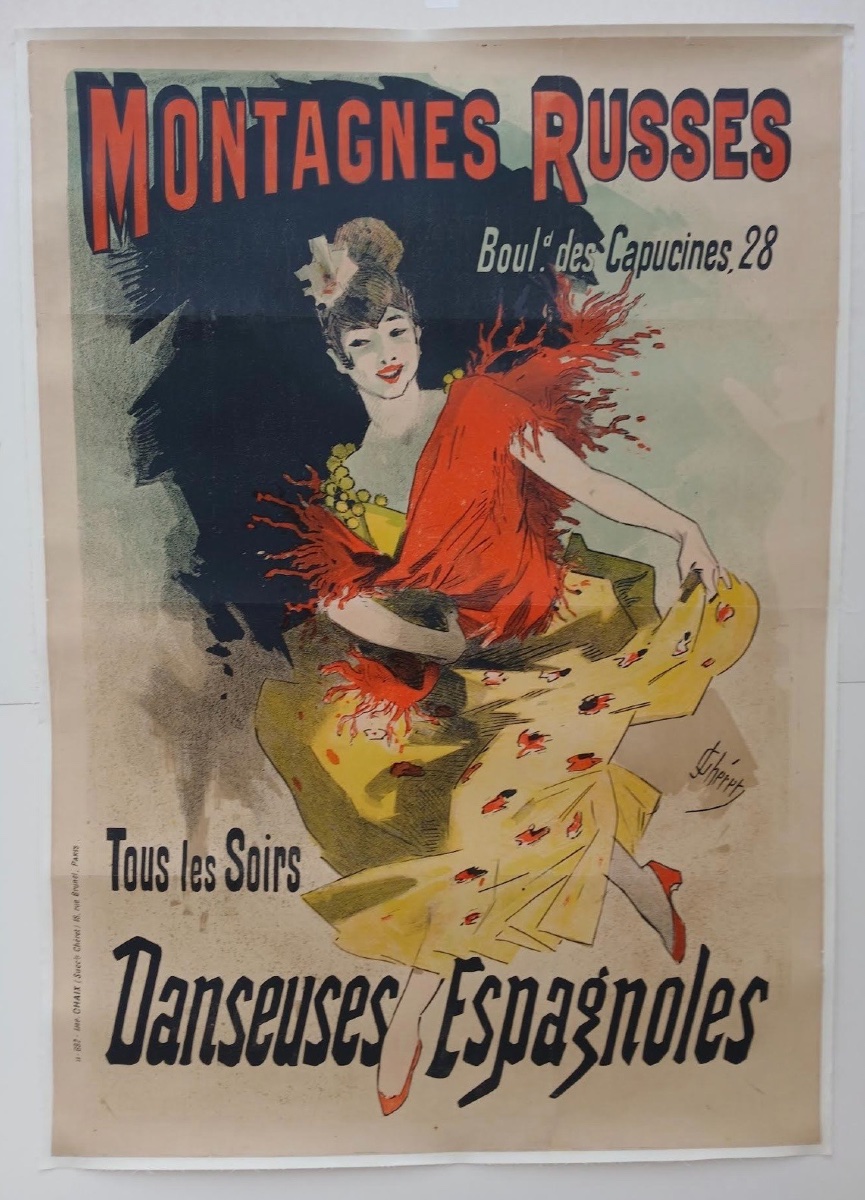 Affiche par Jules Chéret (1836-1932) Montagnes Russes Danseuses Espagnoles 