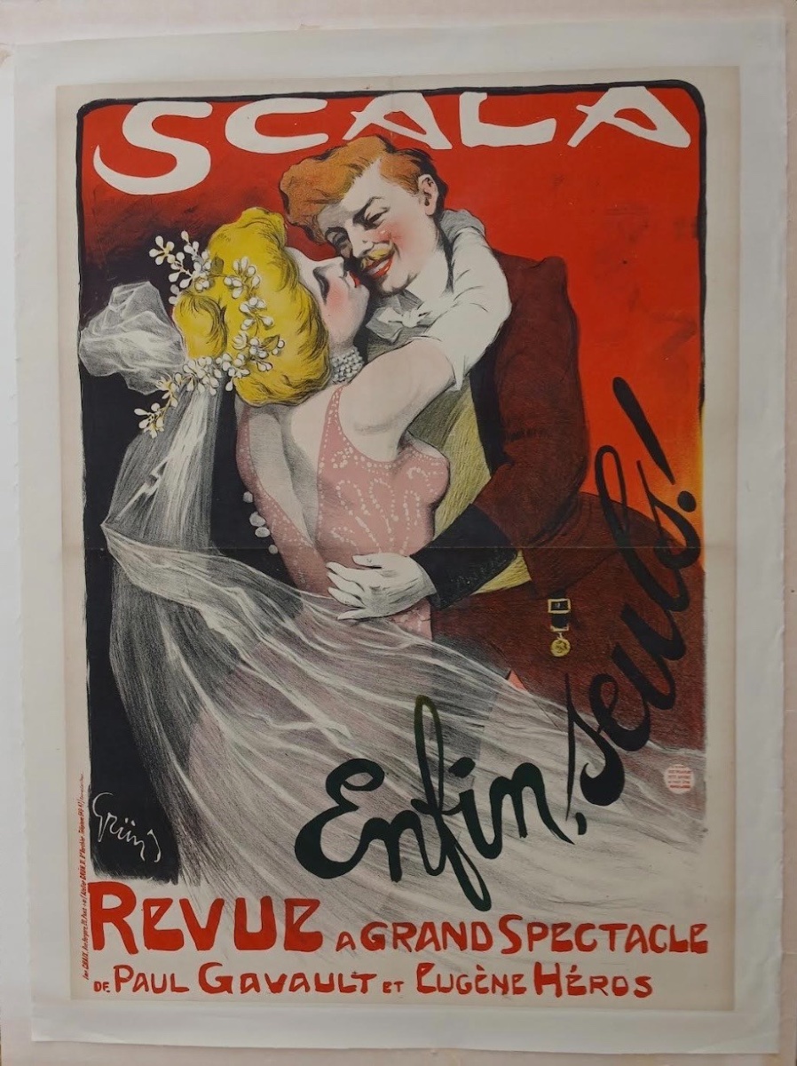 Poster By Jules Alexandre Grün (1868–1938), *scala: Finally, Alone!*, 1899 