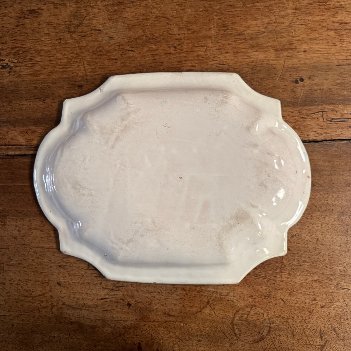 Oval Moustiers Earthenware Dish In Shades Of Blue -photo-3