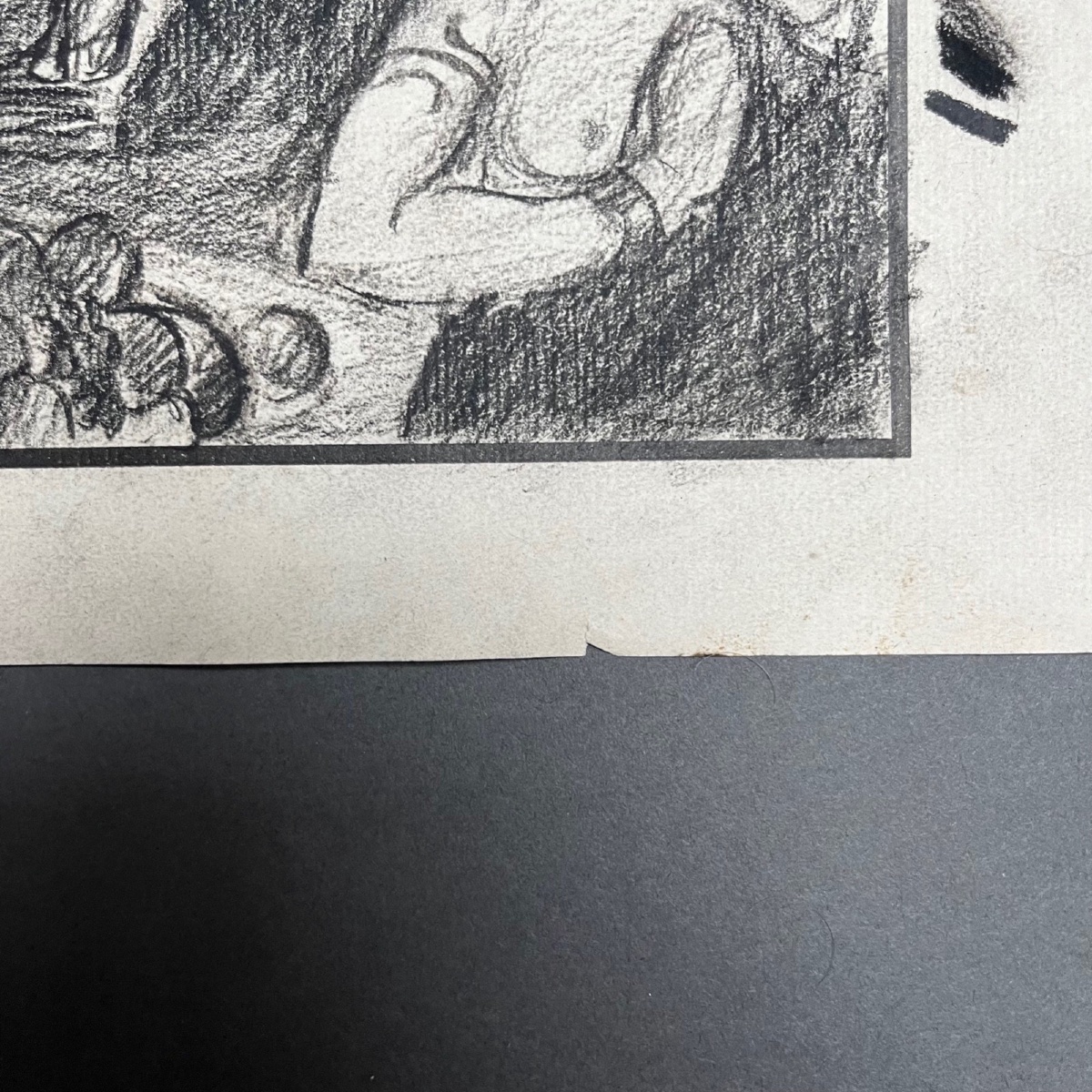 Dessin Beaux-Arts 1920 Berger Lheureux dit Biloul scène orientale -photo-2