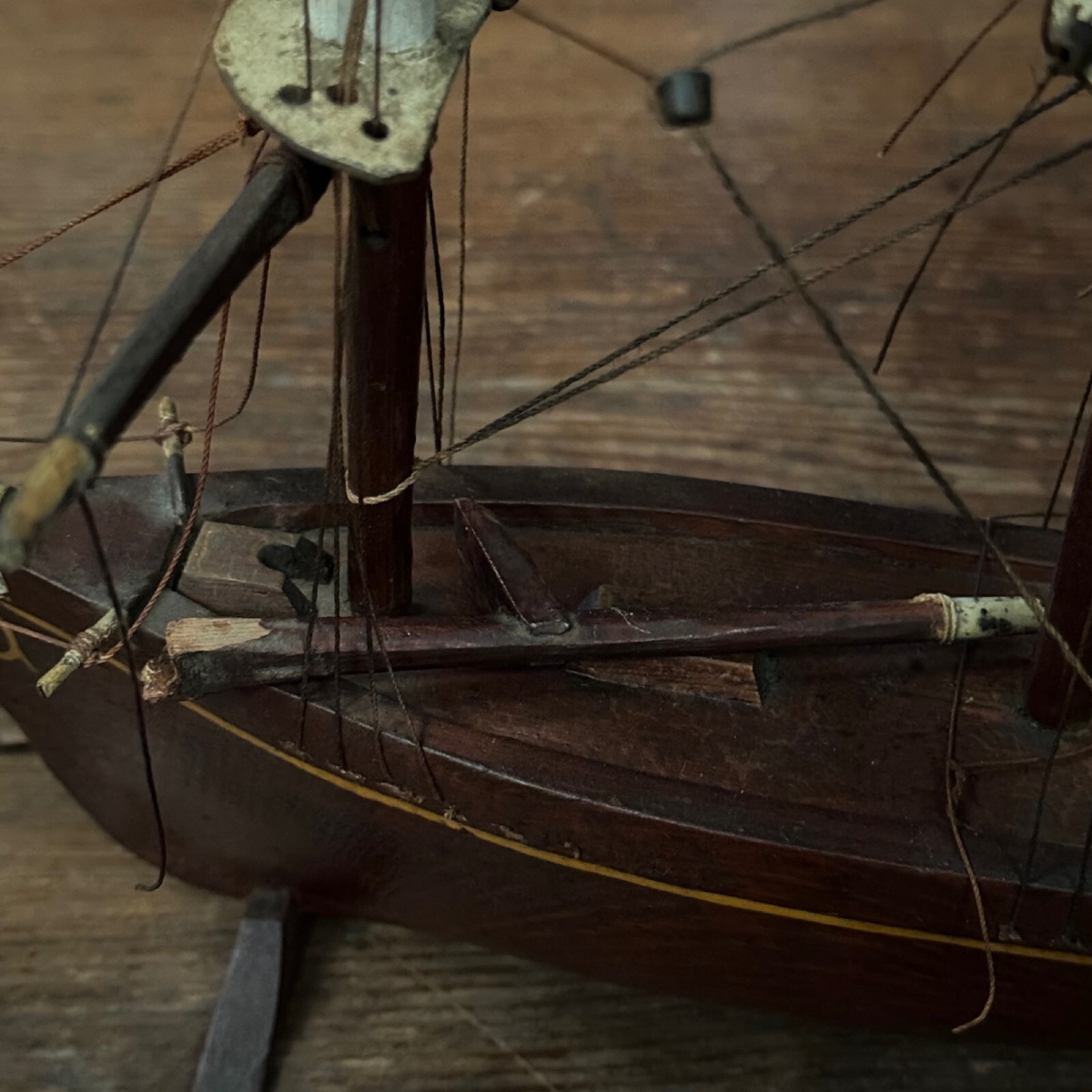 Maquette de bateau français trois-mâts XIXe Cancale-photo-6
