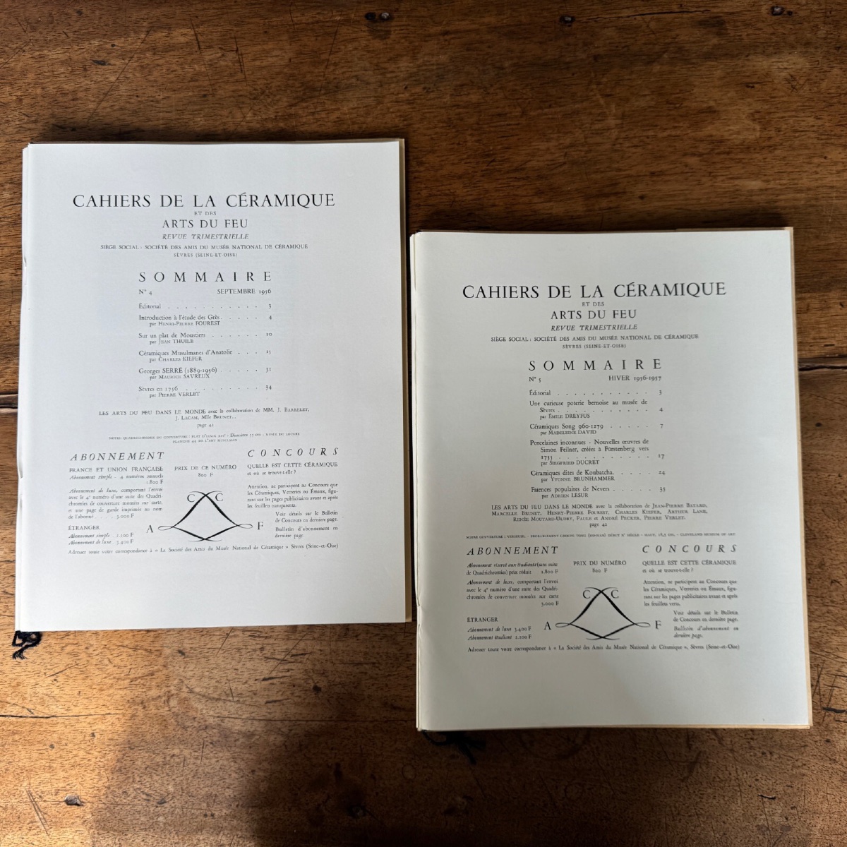 7 Issues Of *cahiers De La Céramique Et Des Arts Du Feu* In A Box Set-photo-5