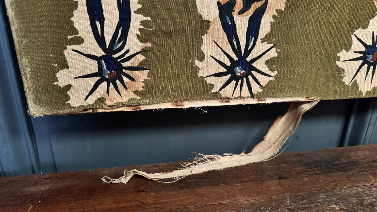 Tapestry Panel On Cotton By Lurçat, 1960, Featuring An Aquarium Scene -photo-3