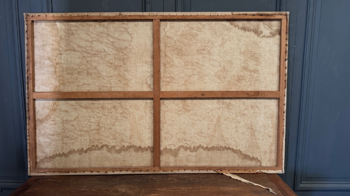 Tapestry Panel On Cotton By Lurçat, 1960, Featuring An Aquarium Scene -photo-8