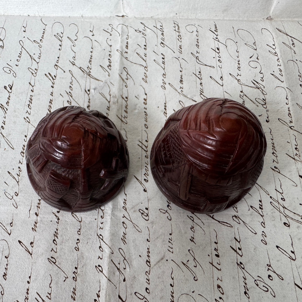 Egg Or Rosary Case Made Of Corozo, Carved In The Round -photo-5