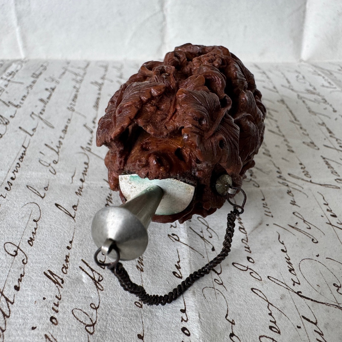Corozo Snuffbox Decorated With Grape Clusters And An Animal, Late 18th Century-photo-2