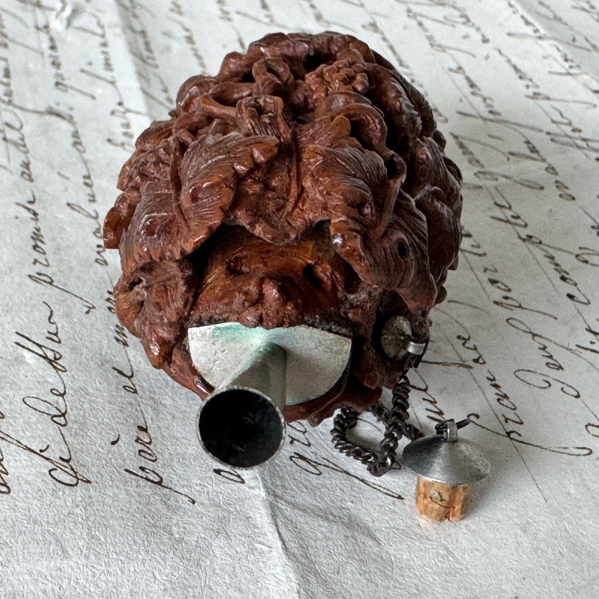Corozo Snuffbox Decorated With Grape Clusters And An Animal, Late 18th Century-photo-4