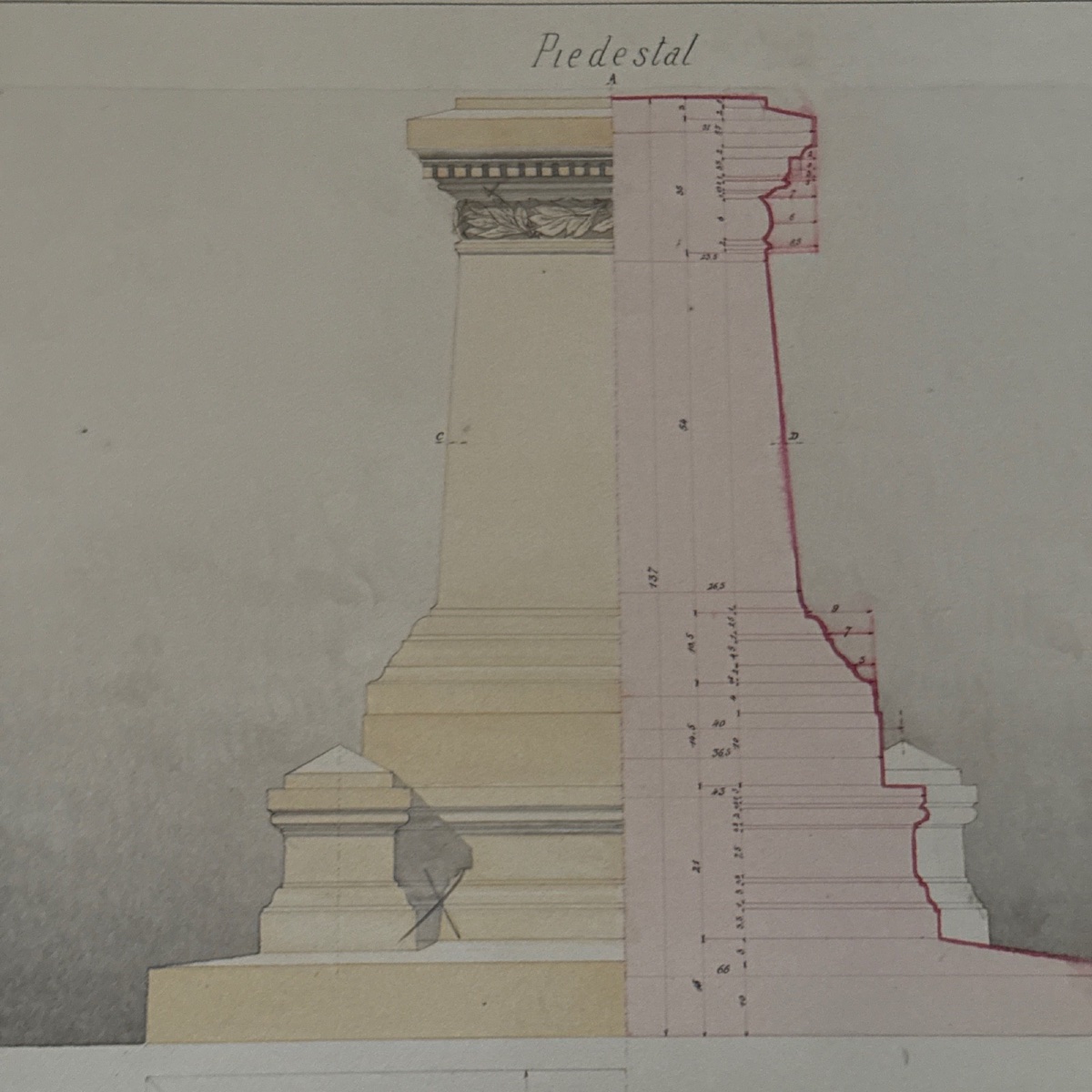 Architectural Drawing, école Centrale Des Arts Et Manufacture, 20th Century, J. Roche -photo-3