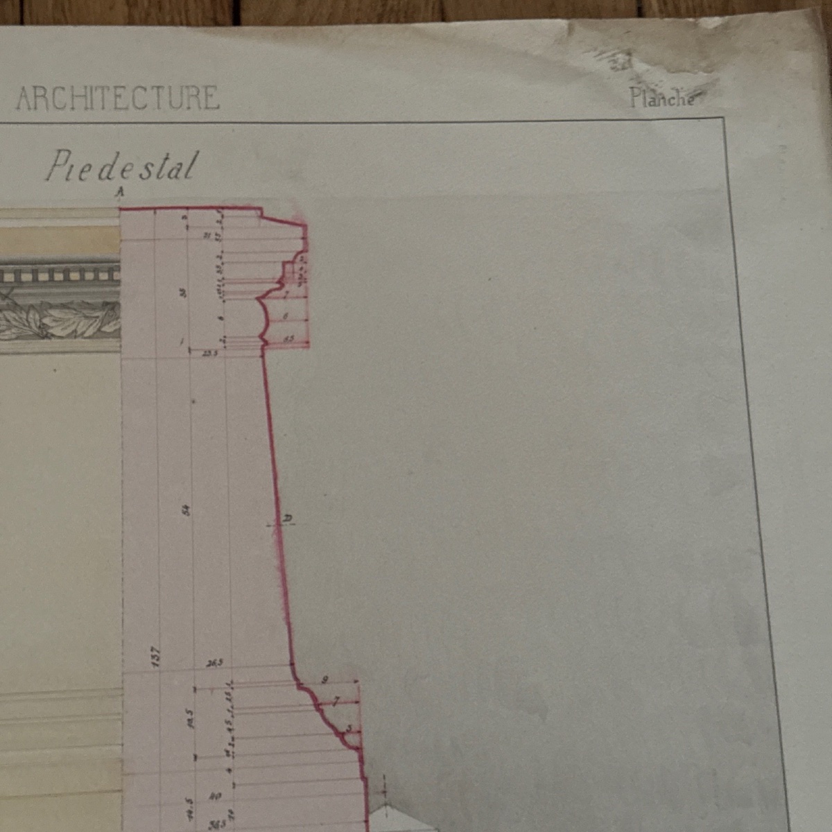 Architectural Drawing, école Centrale Des Arts Et Manufacture, 20th Century, J. Roche -photo-1