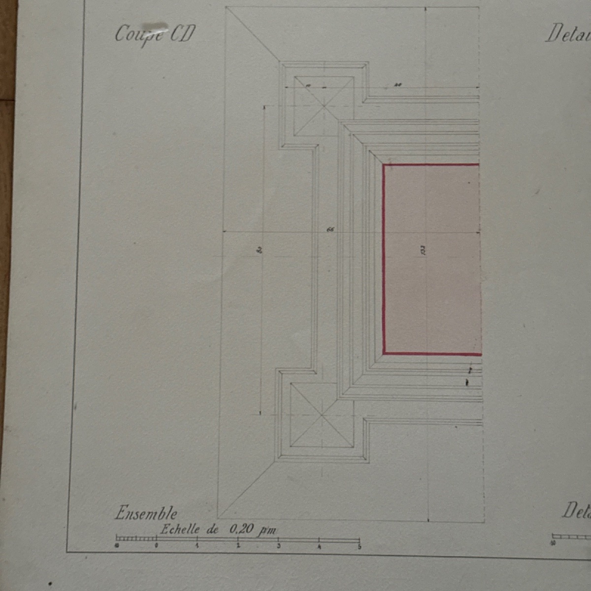 Architectural Drawing, école Centrale Des Arts Et Manufacture, 20th Century, J. Roche -photo-2