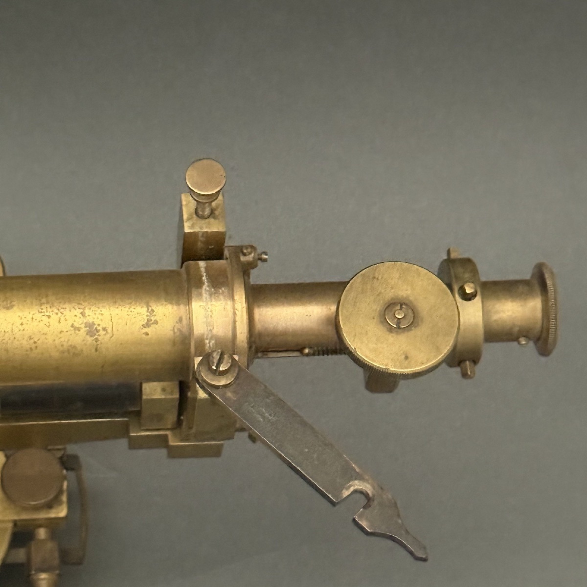 Antique Surveyor's Level With A Sighting Tube; 19th-century Surveying Instrument-photo-4