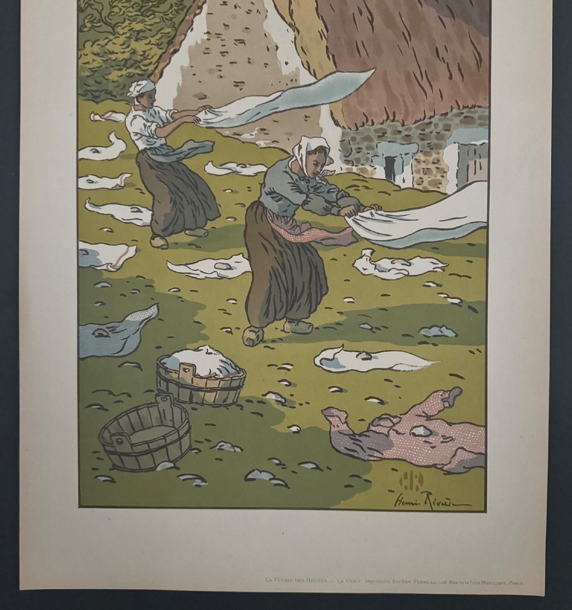 Lithographie par Henri Rivière La Féérie des Heures - Le Vent-photo-2