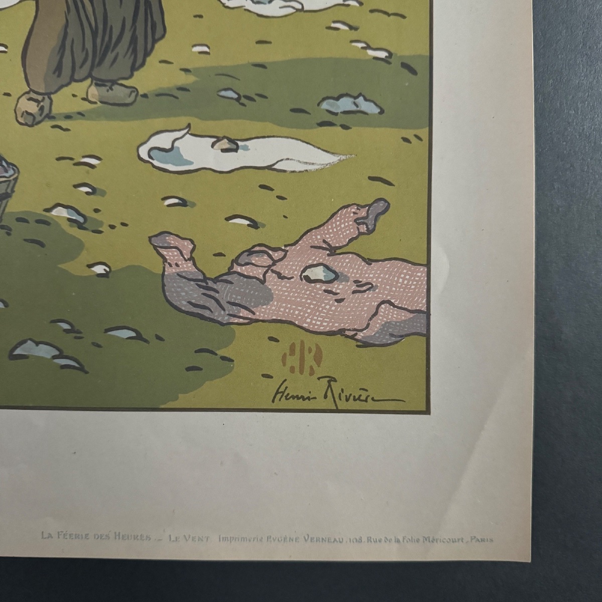 Lithographie par Henri Rivière La Féérie des Heures - Le Vent-photo-4