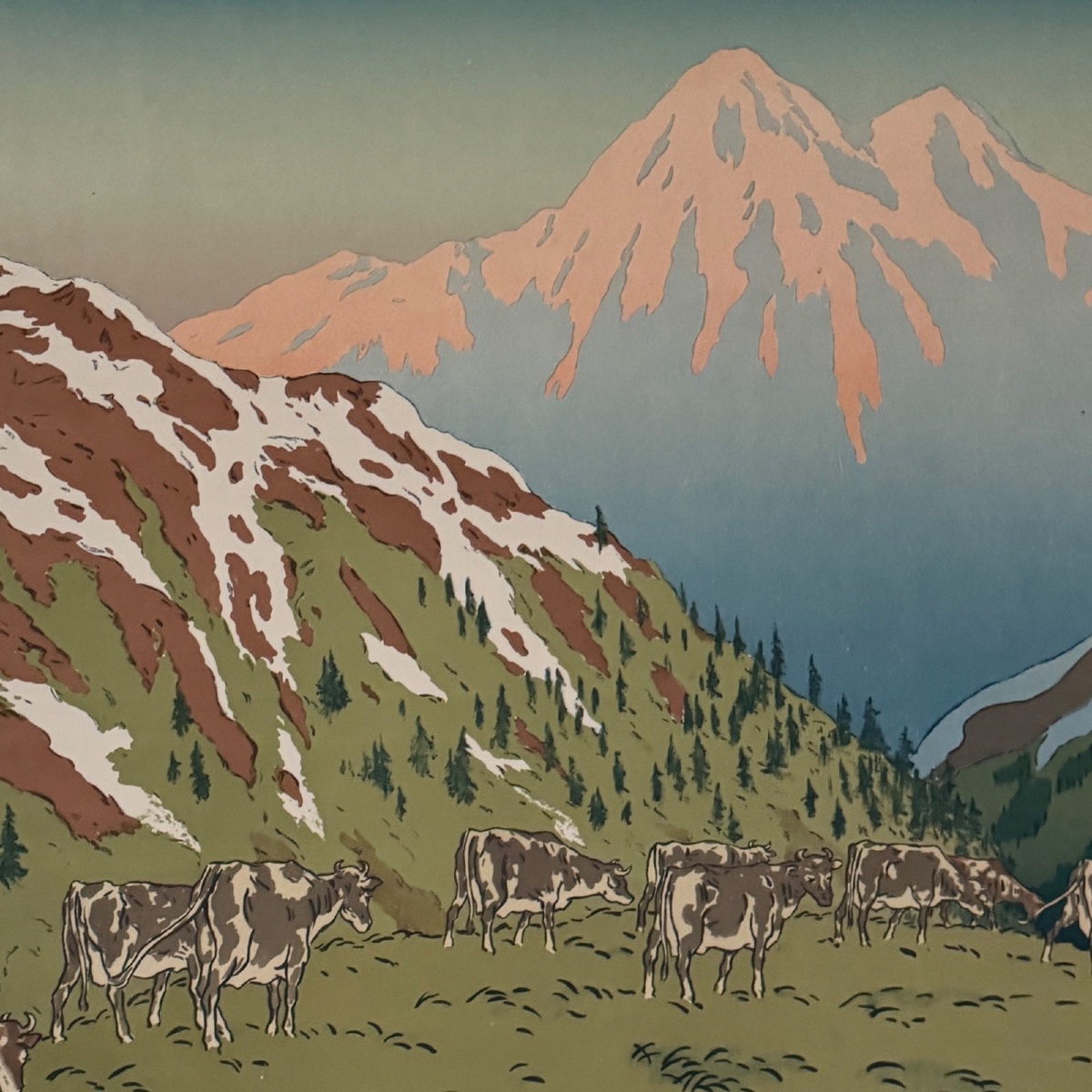 Lithograph By Henri Rivière, *aspects Of Nature*—*the Mountain* -photo-3