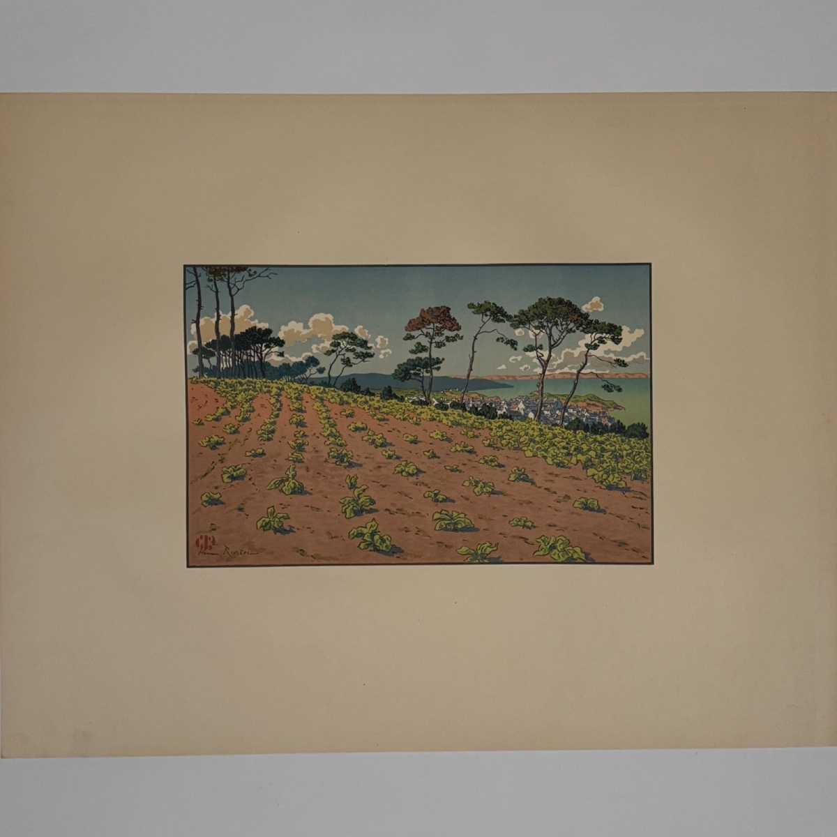Lithograph By Henri Rivière: Douarnenez As Seen From Le Ris -photo-3
