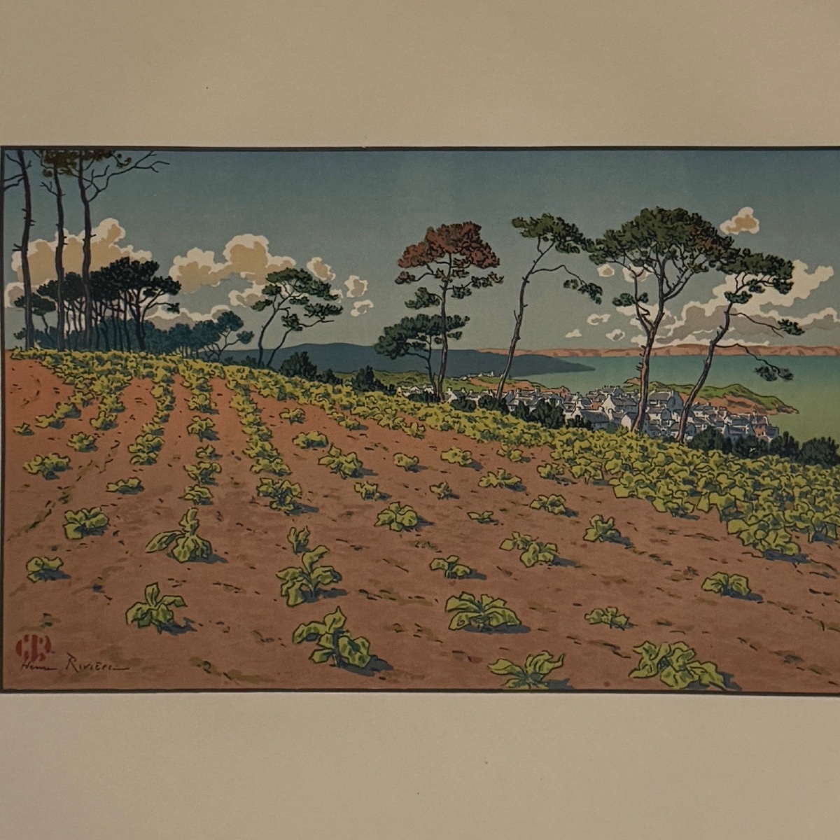 Lithograph By Henri Rivière: Douarnenez As Seen From Le Ris -photo-4